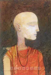 Pyne, Ganesh (Artist). Untitled (Head Of A Young Monk), 1994 | Painting