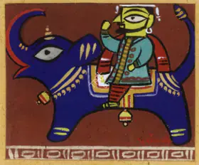 Roy, Jamini (Artist). Elephant And Rider, n.d. | Painting