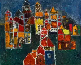 Chandra, Avinash (Artist). Untitled (Belfast Landscape), 1958 | Painting