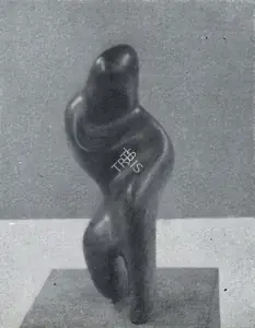 Ram, Raja (Artist). Kneeling Figure, 1957 | Sculpture