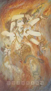Arya, Badri Nath (Artist). Tandava, 1962 | Painting