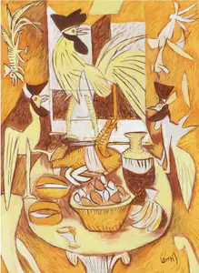 Subramanyan, K.G. (Artist). Still Life with Chicken 1, 2005 | Painting