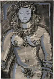 Souza, F.N. (Artist). Nude, 1950 | Painting