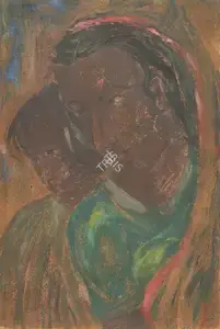 Ramkumar (Artist). Mother and Child, 1950 | Painting