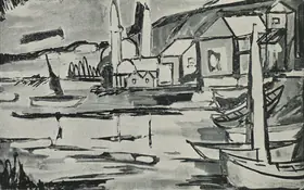 Souza, F.N. (Artist). Landscape, n.d. | Painting