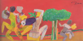 Husain, M.F. (Artist). Untitled (Celebration), n.d. | Painting