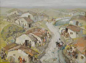 Joshi, Manohar (Artist). The Village Patel, 1948 | Painting