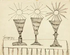Souza, F.N. (Artist). Untitled (Still Life), 1954 | Drawing