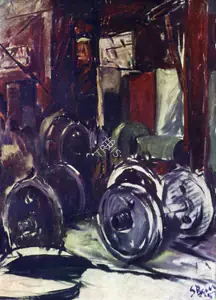 Basu, Sukanta (Artist). Wheel Sets, 1957 | Painting