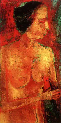 Padamsee, Akbar (Artist). Untitled (Woman), n.d. | Painting