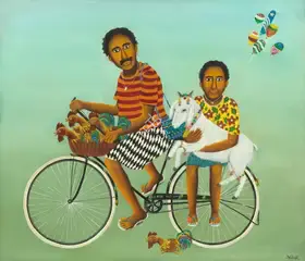 Kanodia, Nayanaa (Artist). Sunday Market, n.d. | Painting