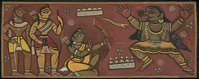 Roy, Jamini (Artist). Untitled (Taraka Vadha), c.1960 | Painting