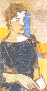 Husain, M.F. (Artist). A European Lady, n.d. | Painting