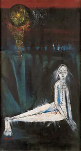 Pai, Laxman (Artist). Moonlight, 1963 | Painting