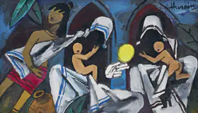 Husain, M.F. (Artist). Untitled (Mother Teresa), c.1980 | Painting