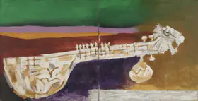 Husain, M.F. (Artist). Untitled (Veena in Landscape), c.1970s | Painting