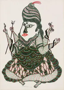 Shyam, Jangarh Singh (Artist). Shiv (Gond), 1989 | Painting