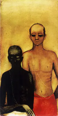 Menon, Anjolie Ela (Artist). Brothers, n.d. | Painting