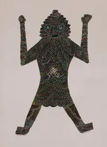 Shyam, Jangarh Singh (Artist). Mashwasi Dev (The God Mashwasi) (Gond Art), 1988 | Painting