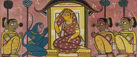Roy, Jamini (Artist). Untitled (Sita in Upvan), n.d. | Painting