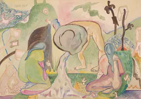 Souza, F.N. (Artist). Untitled (Bathers), 1945 | Painting