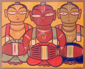Roy, Jamini (Artist). Drummers, n.d. | Painting