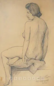 Kar, Chintamoni (Artist). Studies of Woman, 1936-1937 | Drawing