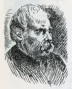 Ray, Satyajit (Artist). Sketch of Grandfather Dwarkanath Ganguly, n.d. | Sketch