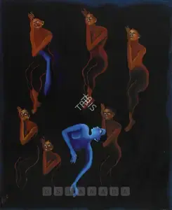 Caur, Arpana (Artist). Swimmer, 2001 | Painting