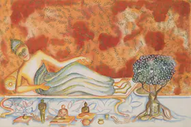 Khakhar, Bhupen (Artist). Buddha in Thailand, 2002 | Painting