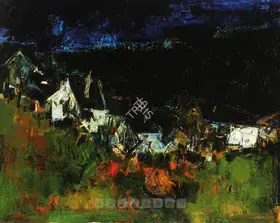 Raza, S.H. (Artist). Ciel Bleu, 1957 | Painting