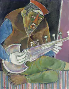 Sen, Paritosh (Artist). Untitled (Musician), 1997 | Painting