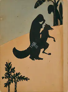 Bose, Nandalal (Artist). An Illustration from the Tak Duma Dum Series (Jackal and Bride), n.d. | Painting