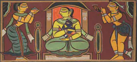 Roy, Jamini (Artist). Untitled (Yashodara and Krishna), n.d. | Painting