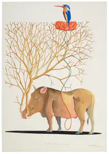 Nair, Surendran (Artist). King Fisher (Study for a Painting), 2002 | Painting