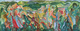 Chandra, Avinash (Artist). Tantra Hiils, 1989 | Painting