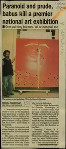 Narayanan, Renuka (Reporter). Paranoid and Prude, Babus Kill a Premier National Art Exhibition, 02 September 2000 | Newspaper Clipping | 00846948