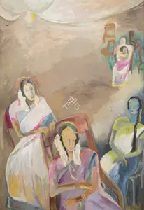 Joseph, Sosa (Artist). Waits, 2014 | Painting
