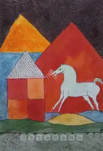 Narayan, Badri (Artist). The Horse, n.d. | Painting