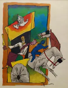 Husain, M.F. (Artist). Untitled, n.d. | Print