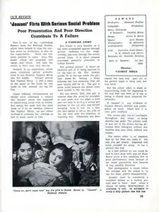 Jawani' Flirts with Serious Social Problem - Poor Presentation and Poor Direction Contribute to a Failure. In <i>Filmindia.</i> 9(3), p. 55. Bombay: Baburao Patel, March 1943 | Film Review | CinemaEducation | 00858728