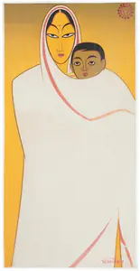 Roy, Jamini (Artist). Untitled (Mother and Child), n.d. | Painting