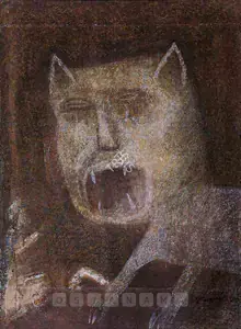 Pyne, Ganesh (Artist). Untitled (Head Of An Animal), n.d. | Painting