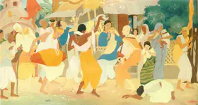 Maity, Rajat (Artist). The Village Festival, 1936 | Painting