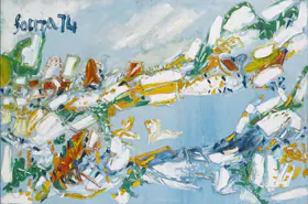 Souza, F.N. (Artist). The Lake, 1974 | Painting