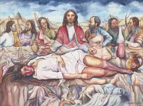 Singh, Meetali (Artist). Untitled (The Last Supper), 2017 | Painting