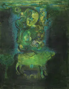 Das, Amitava (Artist). The Emerald Forest, 1969 | Painting