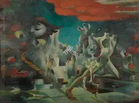 Misra, Hemanta (Artist). Enigma On Conquest, 1974 | Painting