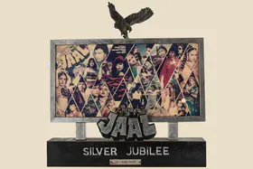 Mehra, Parvesh (Producer), Jaal, 1986. Silver Jubilee Trophy to Laxmi Films for the film Jaal | Jubilee Trophy