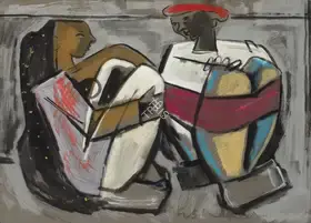Kulkarni, K.S. (Artist). Untitled (Two Figures), n.d. | Painting